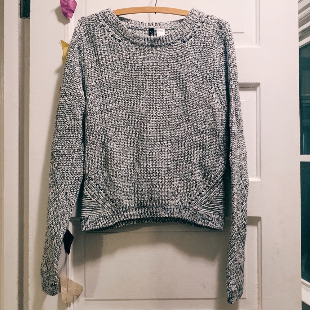 Black & White Knit Sweater